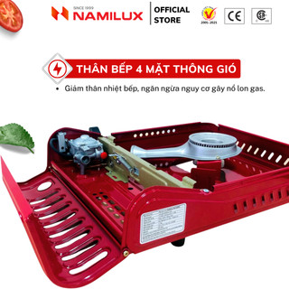 Bếp Gas Mini/ Du Lịch NaMilux NH-P2911PF /  MLN-191PF│Van Ngắt Gas An Toàn Inline-Cut│Công Suất 2.6 Kw - Hàng Chính Hãng
