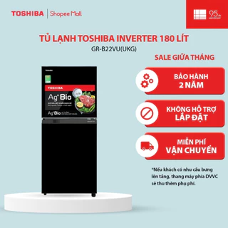 [Freeship Toàn Quốc] Tủ lạnh Toshiba Inverter 180 lít GR-B22VU(UKG) - Hàng chính hãng