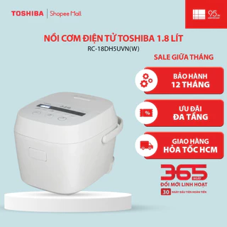 [ĐỘC QUYỀN ONLINE] Nồi cơm điện tử Toshiba 1.8 lít RC-18DH5UVN(W) điều khiển tiếng Việt, Umami Series