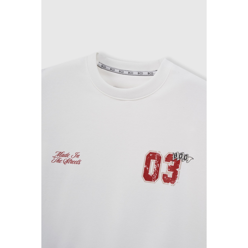 Áo Nỉ Không Mũ BOO Regular In Logo Họa Tiết 03 Chất Liệu Cao Cấp
