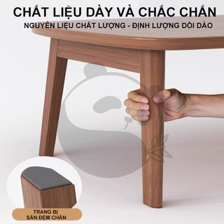 Bàn trà gỗ nguyên khối gấp gọn kiểu Nhật phù hợp hộ nhỏ phòng cho thuê phòng ngủ bàn thấp đơn giản.