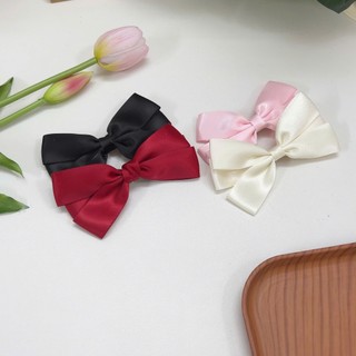 Kẹp tóc bé gái, kẹp tóc nơ lớn ruy băng lụa phồng nhiều tầng Chồi accessories phong cách Hàn Quốc - Y009