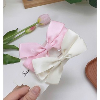 Kẹp tóc bé gái, kẹp tóc nơ lớn ruy băng lụa phồng nhiều tầng Chồi accessories phong cách Hàn Quốc - Y009