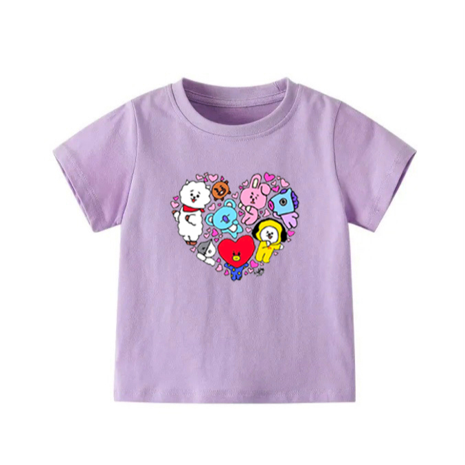 👕 Áo Thun Bé Gái mềm mịn thoáng mát in hình dễ thương 👕 AT241