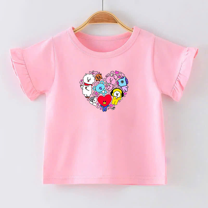 👕 Áo Thun Bé Gái mềm mịn thoáng mát in hình dễ thương 👕 AT241
