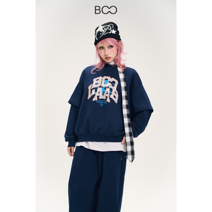 Áo Nỉ Mũ BOO Chất Liệu Nỉ Cao Cấp BOOLAAB Họa Tiết Phong Cách Chất Liệu Cao Cấp