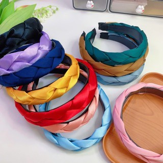 Bờm tóc tết nữ Chồi accessories, băng đô lụa satin, mấn tết bản to 3CM sang chảnh - Y010