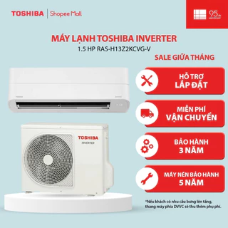 [FREESHIP + LẮP ĐẶT] Máy lạnh Toshiba Inverter 1.5 HP RAS-H13Z2KCVG-V, một chiều lạnh - Bảo hành chính hãng