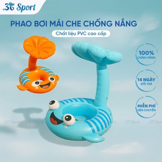 Phao bơi cho bé có mái che chống nắng, chống lật an toàn cho bé từ 1 - 5 tuổi, PVC cao cấp PXC-MC01