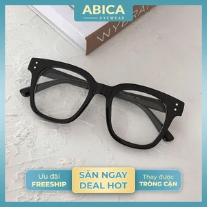 Kính mắt nam nữ chữ V mắt kính không độ chống tia UV và ánh sáng xanh thời trang phong cách Hàn Quốc thay được cận 017