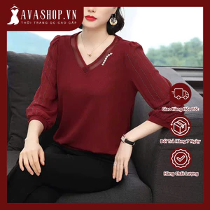 Áo Thun Dài Tay Xuân Thu Lịch Sự Cho Mẹ Trung Niên SM110