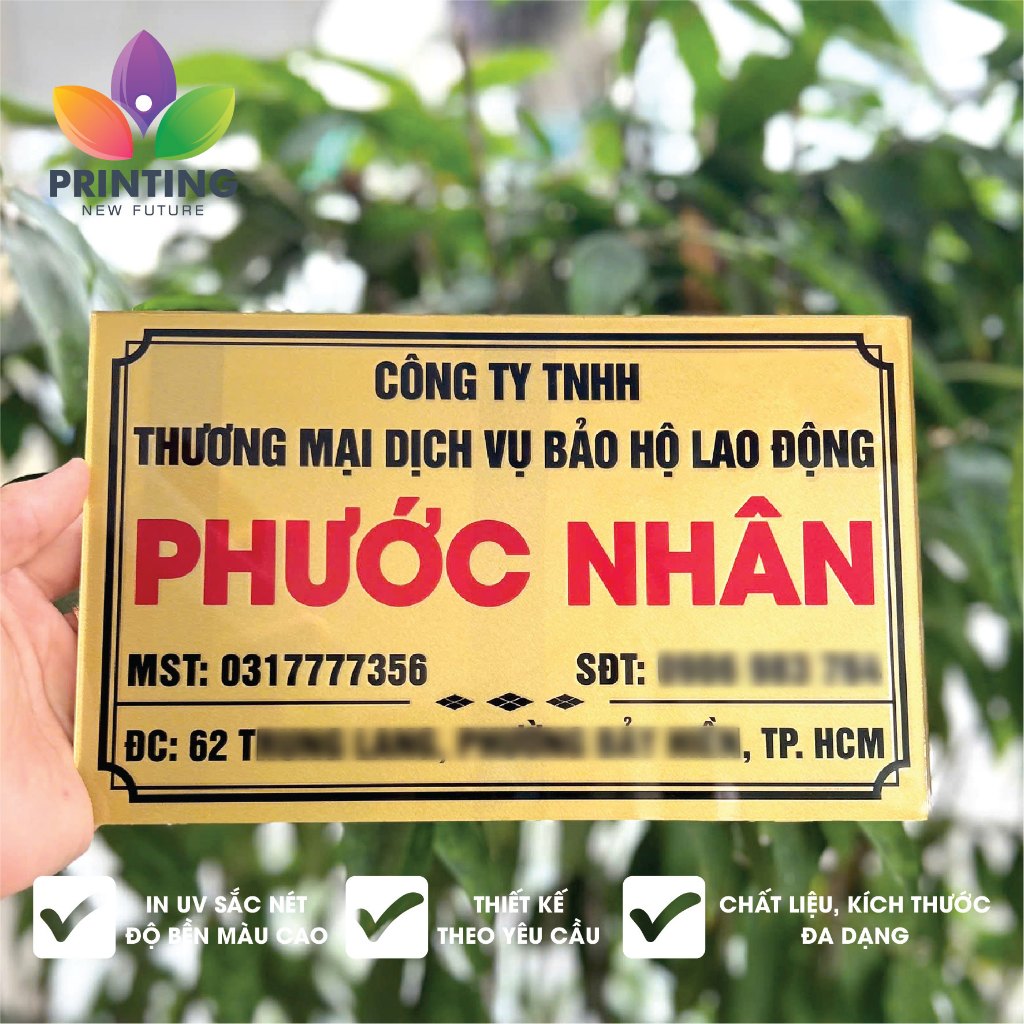 Bảng Công ty, Biển Tên Công Ty, Biển Hộ Kinh doanh, bảng phòng ban chất ...