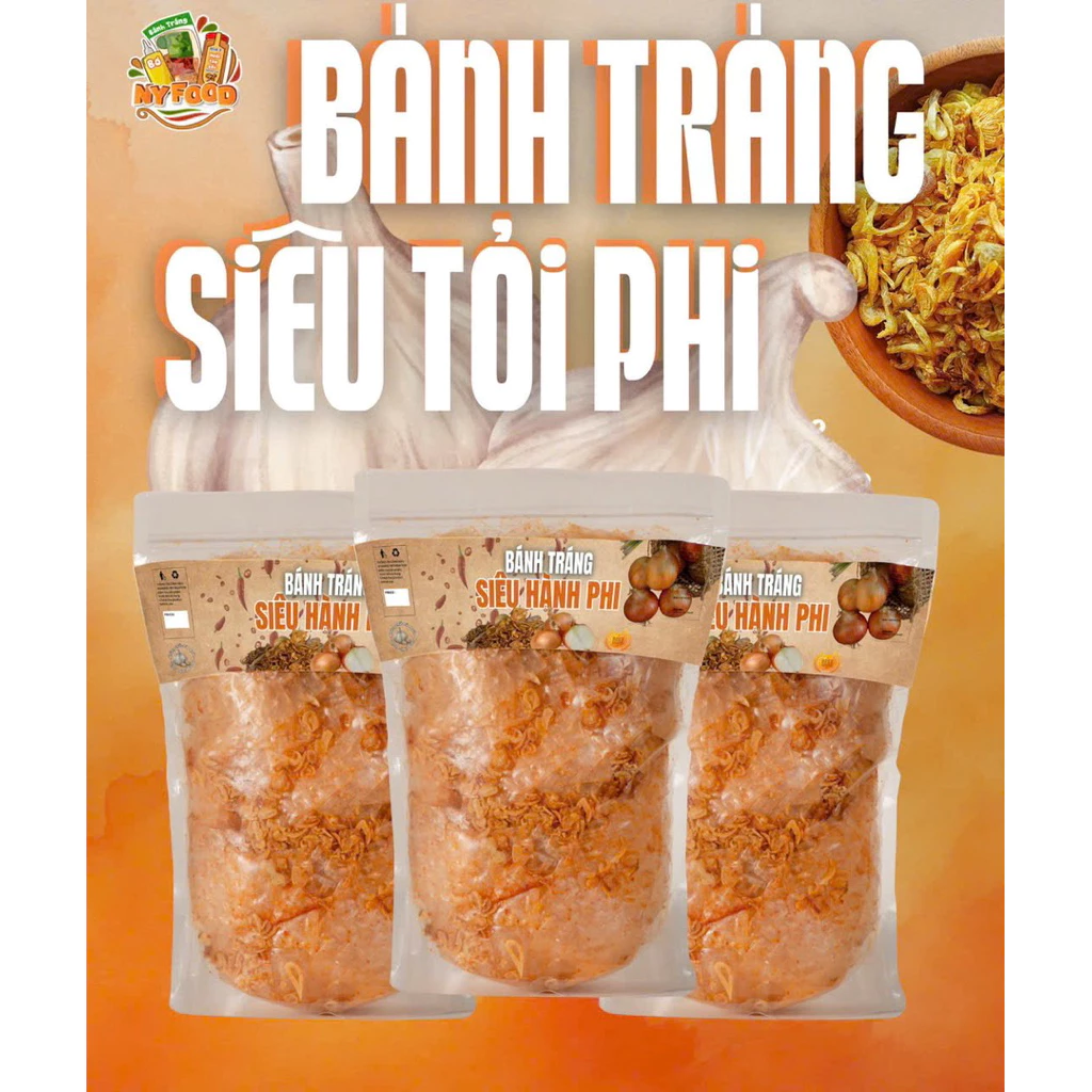 Bánh Tráng Siêu Tỏi Phi 500gram – Tỏi Phi Giòn Thơm – Bánh Tráng Trộn Ăn Vặt Ngon Mê