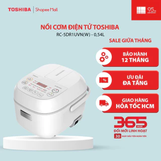 [ĐỘC QUYỀN ONLINE] Nồi cơm điện tử Toshiba RC-5DR1UVN(W) - 0,54L - chương trình gạo lứt ăn kiêng, bé ăn dặm, người già