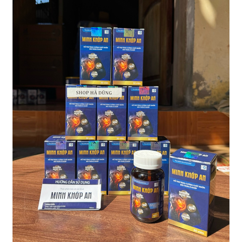 MINH KHỚP AN- GLUCOSAMIN, hỗ trợ tăng cường chất nhờn bôi trơn ổ khớp, giúp cải thiện vận động linh hoạt