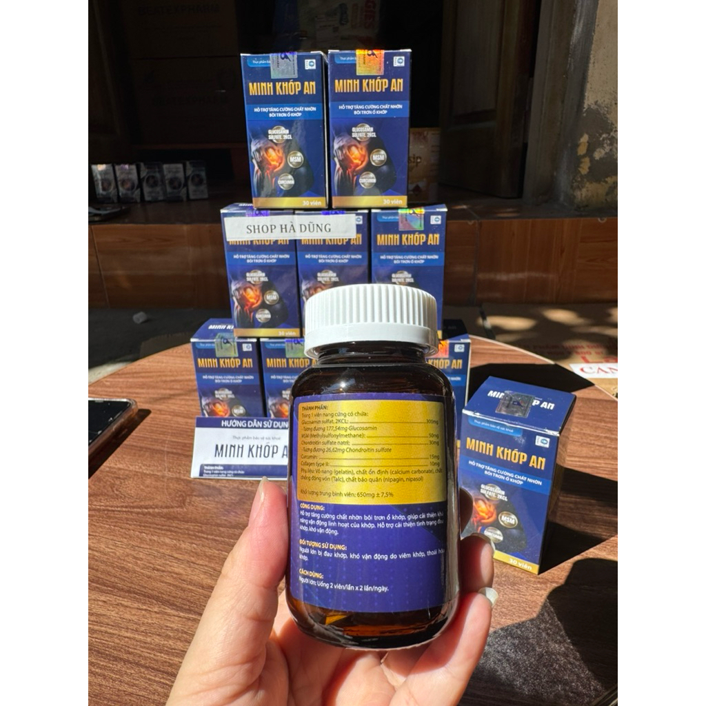 MINH KHỚP AN- GLUCOSAMIN, hỗ trợ tăng cường chất nhờn bôi trơn ổ khớp, giúp cải thiện vận động linh hoạt
