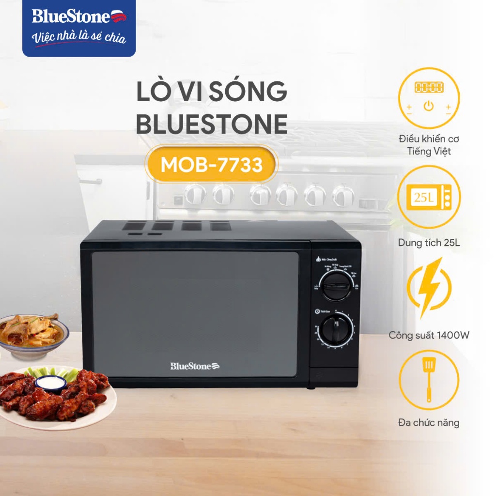 Lò Vi Sóng Bluestone MOB-7733, Công Suất Cao 25Lít -1400W, Hàng Chính ...