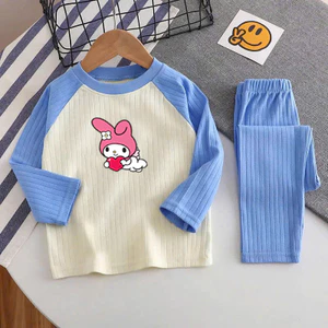 🌸 ĐỒ BỘ BÉ GÁI DÀI TAY GÂN MỀM MỊN – HÌNH DỄ THƯƠNG 🌸 DG213