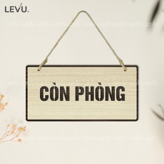 Bảng gỗ treo thông báo 2 mặt Còn Phòng / Hết Phòng trang trí khách sạn BG73