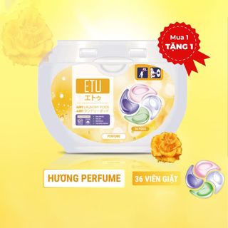 Viên Giặt Quần Áo ETU 4IN1 Hương Perfume Nước Hoa 36 Viên Sạch Nhẹ Thơm Lâu