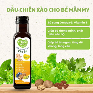Dầu chiên xào cho bé Mămmy 100ml bổ sung Omega-3, Vitamin E, giữ trọn vẹn dinh dưỡng,chịu nhiệt tới 200 độ C