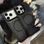 Ốp Lưng Giả Da Đen iPhone Basic Vòng Tròn – Bảo Vệ Tối Ưu, Phong Cách Tối Giản| Nắng Case