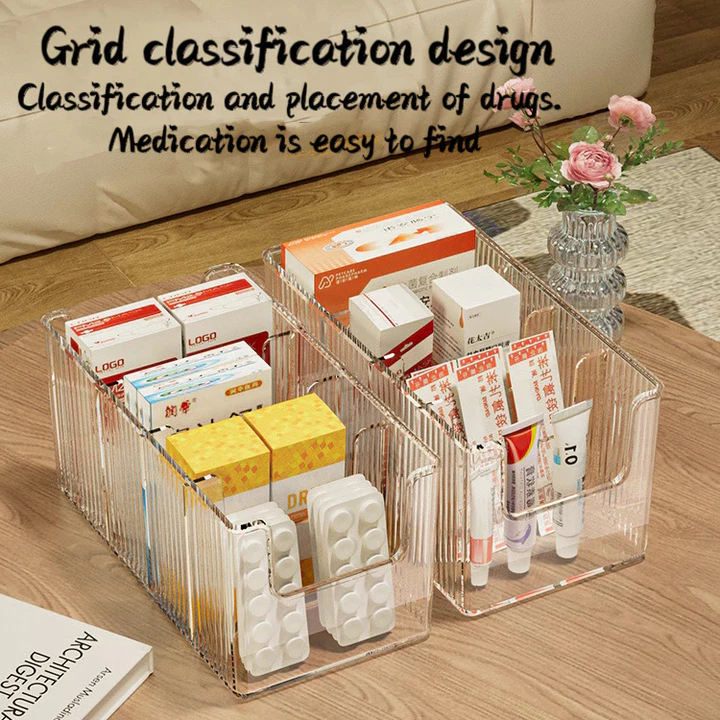 Tủ Sơ Cứu Gia Đình Lớn, Giá Thuốc Bên Trong, Hộp Đựng Thuốc Lưới Tháo Rời