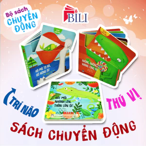Bộ Sách Chuyển động (Cả bộ 3 cuốn) - Sách tương tác,Bìa cứng cho bé từ 0+