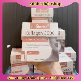 Collagen thủy phân Kollagen 5000 + Hyaluron Altapharma - Bí quyết giữ da trẻ trung và khỏe mạnh - Hộp 20 ống