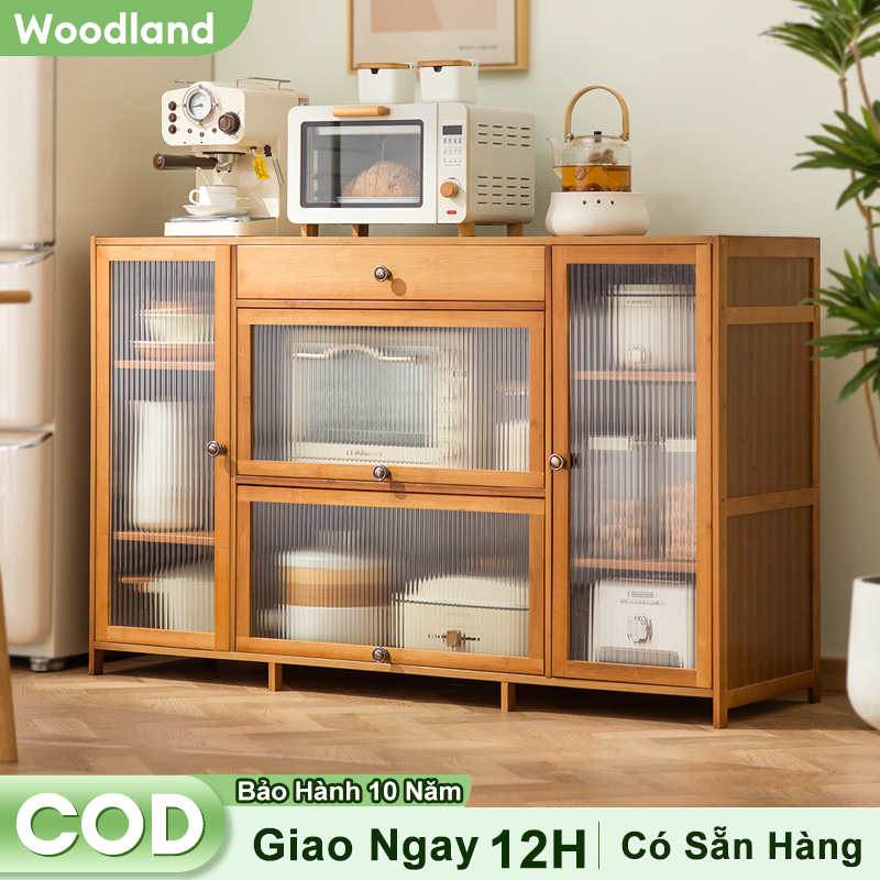 Woodland Tủ kệ ăn bằng tre tủ đựng đồ ăn bằng tre tủ bếp bằng tre phù ...