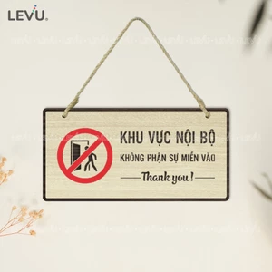 Bảng gỗ treo cảnh báo khu vực nội bộ - không phận sự miễn vào trang trí cửa BG71