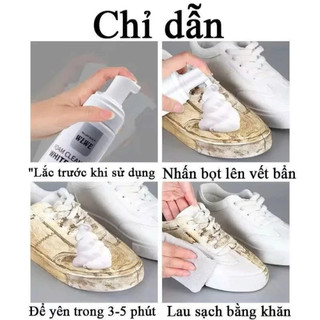 Bọt Tuyết Xịt Vệ Sinh Giày, Khử Mùi Hiệu Quả, Làm Sạch Giày, Túi Xách Nhanh Chóng Tiện Lợi