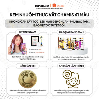 [QUÀ TẶNG] Kem nhuộm tóc thời trang nâu lạnh nâu đen trà sữa CHAMIS 61 màu chuẩn Salon không tẩy tóc kèm oxy