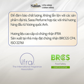 Nước hoa unisex lưu hương 6-8 tiếng mùi hương đa tầng quyến rũ Saras Beauty 9ml - 7 mùi 7 ngày