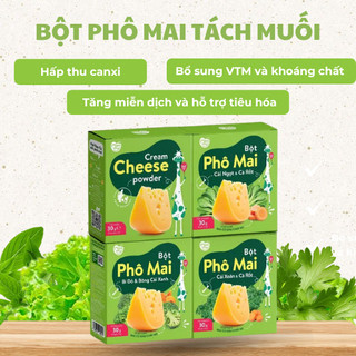 Phô mai tách muối ăn dặm Mămmy gia vị ăn dặm thơm ngon, giàu canxi cho bé tập ăn dặm,hộp 10 gói,3g