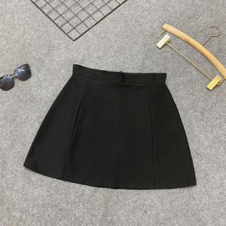 Chân Váy Chữ A Bigsize Nữ Xẻ Tà Hai Bền Có Quần Bảo Hộ Khóa Kéo Vải Umi Hàn Co Giãn CVX