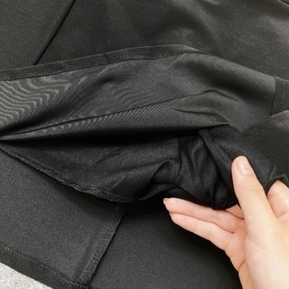 Chân Váy Chữ A Bigsize Nữ Xẻ Tà Hai Bền Có Quần Bảo Hộ Khóa Kéo Vải Umi Hàn Co Giãn CVX