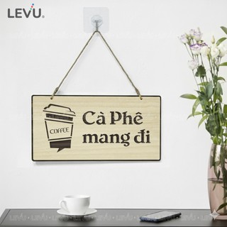 Bảng gỗ treo quầy Cà Phê mang đi trang trí tiệm cafe phong cách mộc mạc BG75