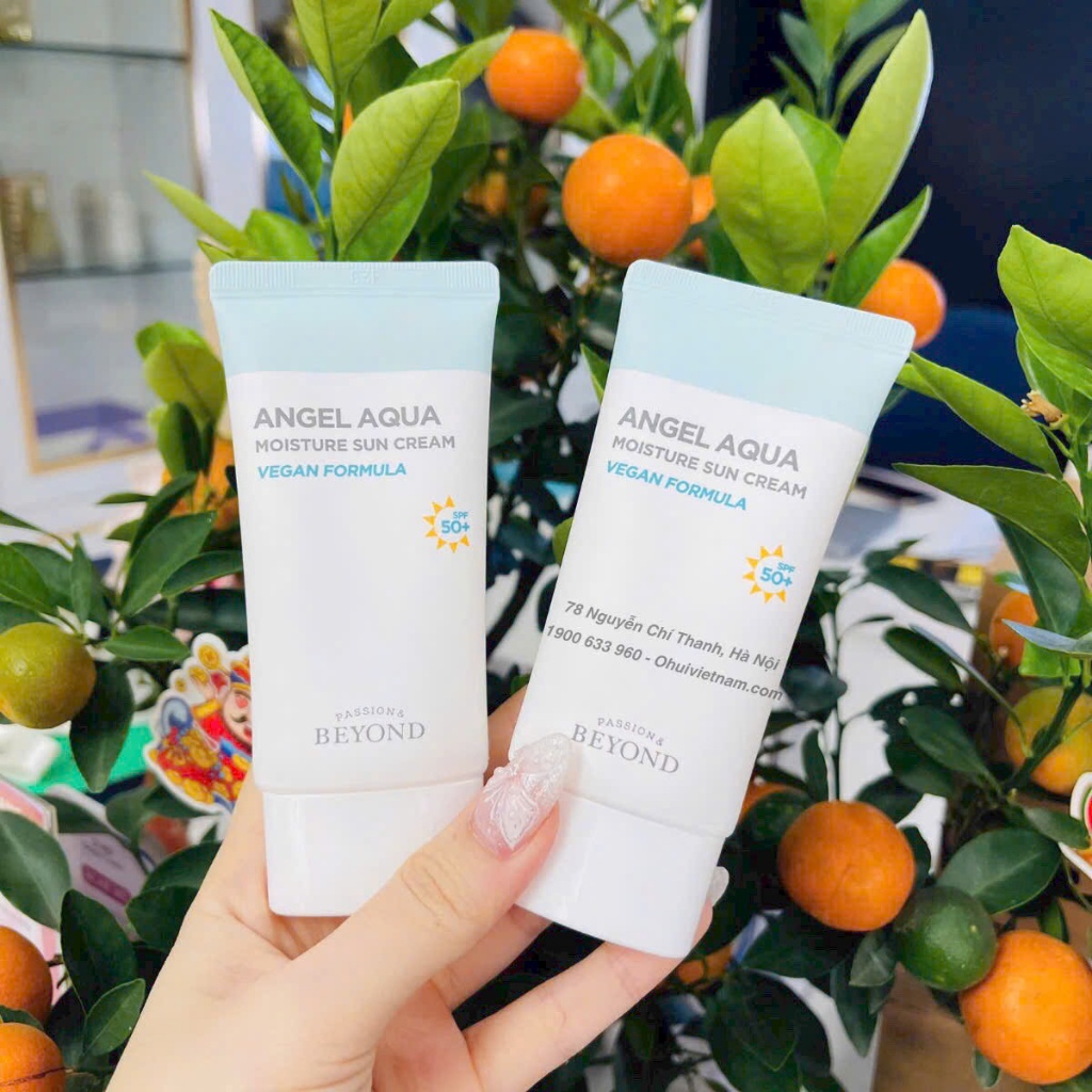 [DATE 8/2026] Kem chống nắng thuần chay Beyond Angel Aqua Moisture Sun Cream SPF 50+/PA++ 50ml