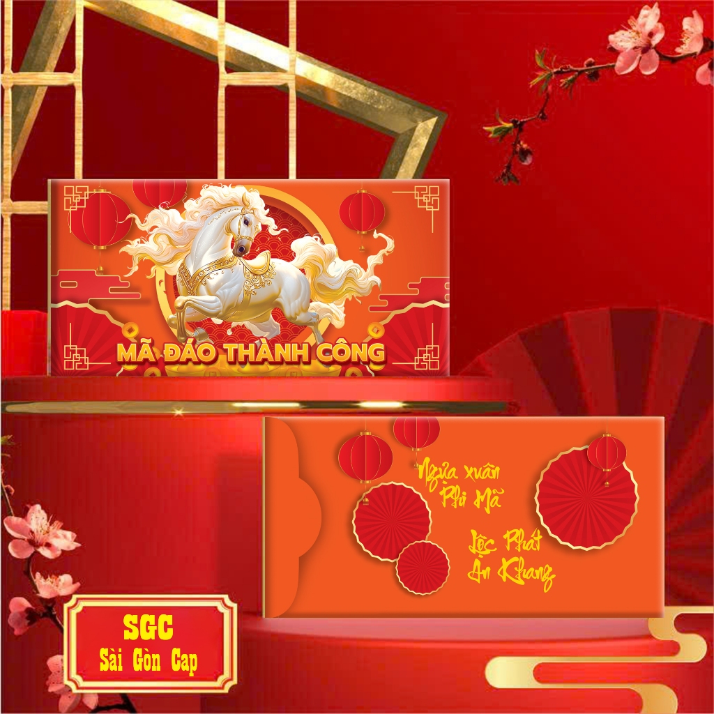 100 Cái Bao Lì Xì Tết 2026 Bính Ngọ 30 Mẫu Tự Chọn