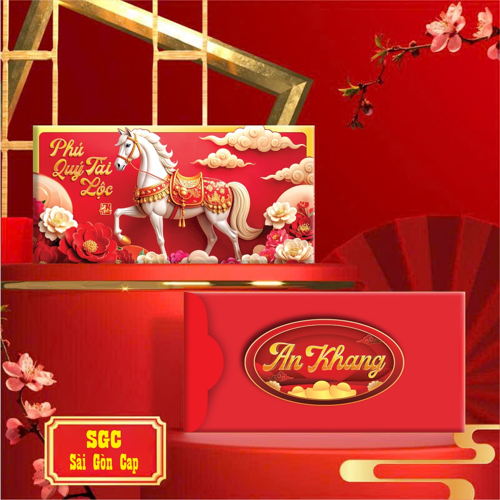 100 Cái Bao Lì Xì Tết 2026 Bính Ngọ 30 Mẫu Tự Chọn
