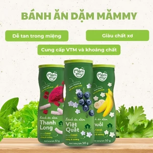 Bánh ăn dặm Mămmy cho bé dạng hũ vị trái cây và rau củ hỗ trợ tiêu hoá cho bé 6 tháng tuổi