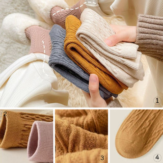 Combo 5 đôi tất nữ mùa hè cổ cao GOMTAT, vớ nữ họa tiết bện thừng mềm mại, phong cách Nhật Bản - OAS-1707-CB5