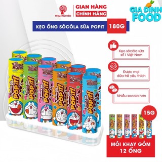 Kẹo Socola Popit ống /12g - Khay 12 ống