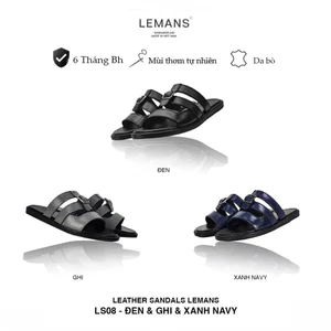 Dép quai ngang nam LEMANS 03 màu - LS08, đế cao su có mùi thơm, thiết kế trẻ trung, BH 6 tháng