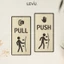 Bảng gỗ dán cửa pull push trang trí hướng dẫn kéo đẩy cửa ra vào BG76