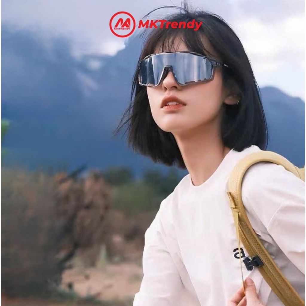 Kính thể thao ngoài trời MKTRENDY kính đổi màu tròng tráng gương đạp xe leo núi chống tia UV chống chói F1