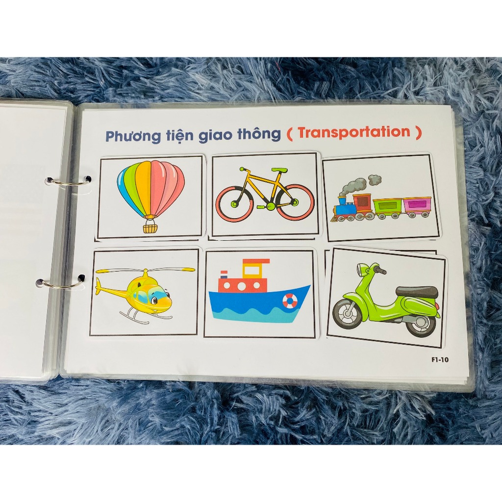 Bộ Học Liệu Montessori bóc dán - Song Ngữ Anh Việt, Phát Triển Tư Duy Cho Bé 1-6 Tuổi