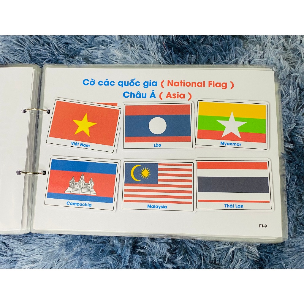 Bộ Học Liệu Montessori bóc dán - Song Ngữ Anh Việt, Phát Triển Tư Duy Cho Bé 1-6 Tuổi