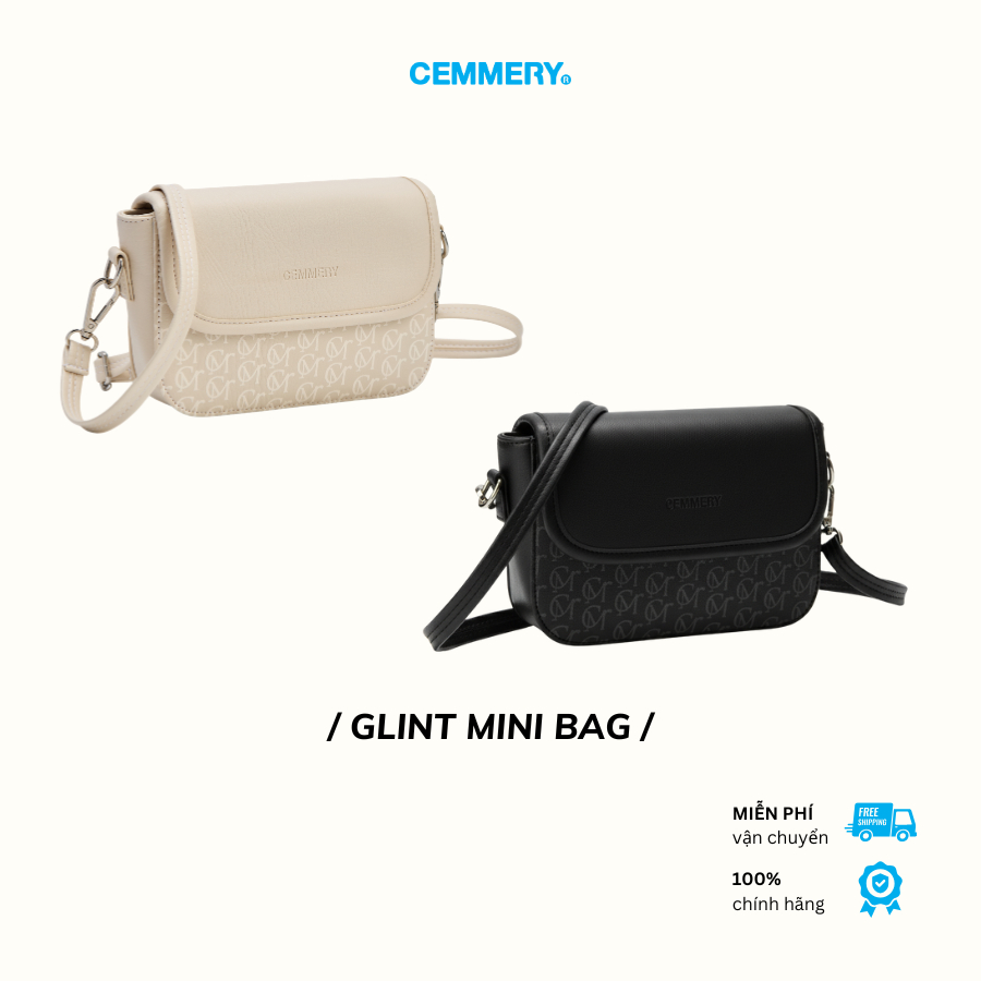 Túi Đeo Chéo Cemmery Local Brand Chính Hãng Glint Mini Bag Da PVC Cao Cấp Họa Tiết Monogram In Lụa 2 Màu